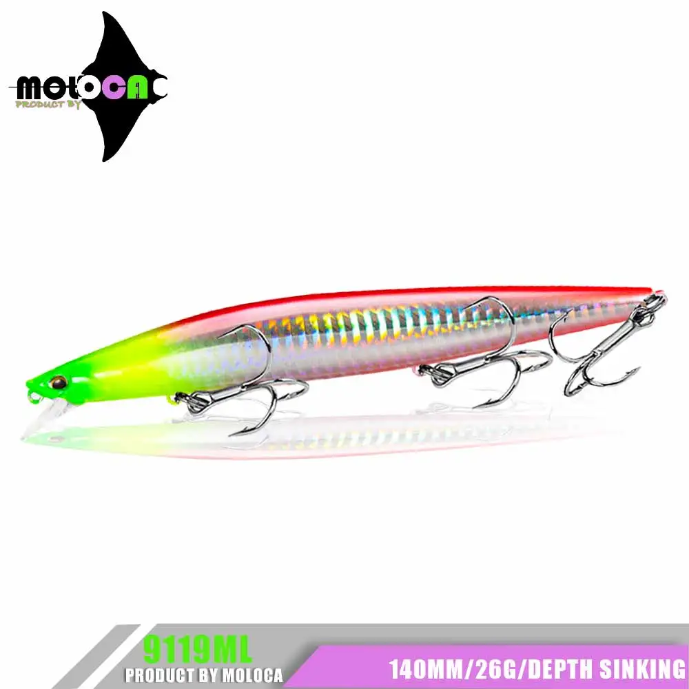 

Long-range SinKing Minnow Fishing Lure 140mm 26g Center Of Gravity Wobblers Peche A La Carpe Isca Artificial Accesorios Tackle