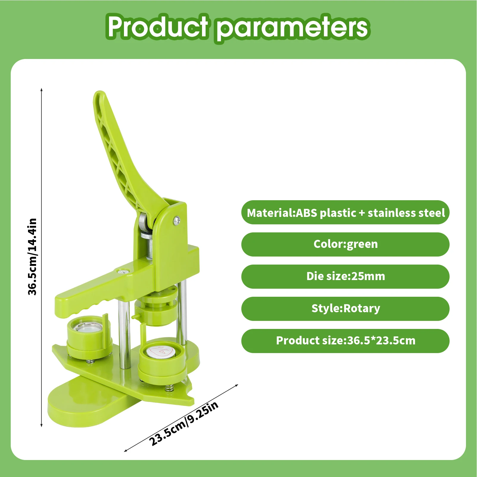 Button Maker-Maschine, 32 mm montagefreies DIY Pin Button Maker Pressmaschinen-Set – Detail 6