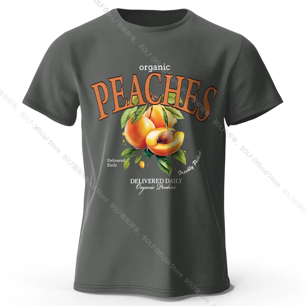 Lightweight Yellow Peach Watercolor Graphic Cotton Tee - Breathable & Trendy Summer Top
