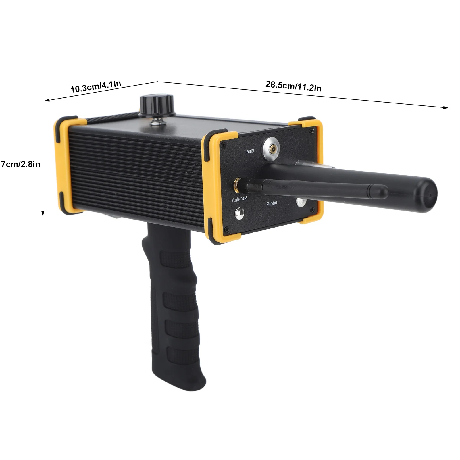 Underground Metal Detector Efficient High Accuracy Metal Detector Yellow Frame 1000m Detect Range High Sensitivity for Garden