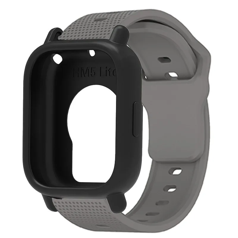Silicone Protective Case + Strap for Smart Watch - Replacement Bracelet Belt Cover