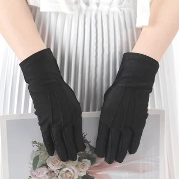 Elastic Black White Formal Gloves Honor Guard Gloves Guard Santa Men Women Inspection Mittens Work Driving Jewelry Butler Gloves