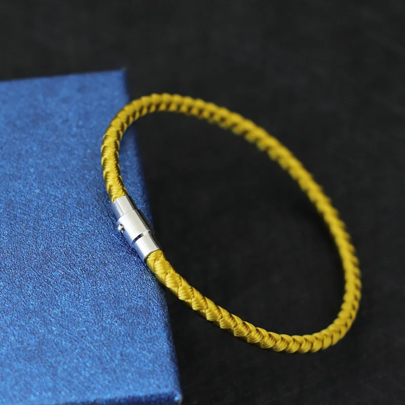 Minimalist Cord Chain Bracelet with Magnetic Clasp for Unisex