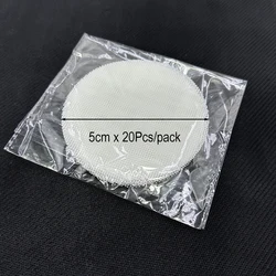 Set of 20 White Breathable Mesh Sheets for Plant Pots - Prevents Soil Loss and Aids Pest Control (Circular5cmx20pcs)