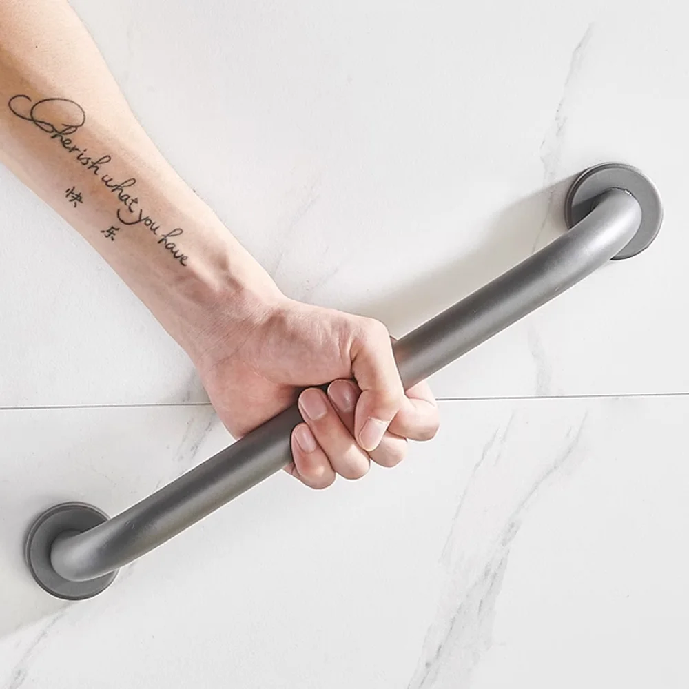 16 Inch Shower Grab Bar,Black Shower Handle,Bathroom Balance Bar,Safety Hand Rail Support Bar for Handicap Elderly Injury - Image 2
