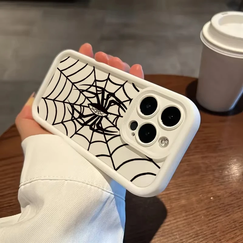 Shockproof Spider Pattern Candy Matte Silicone Bumper Case Cover