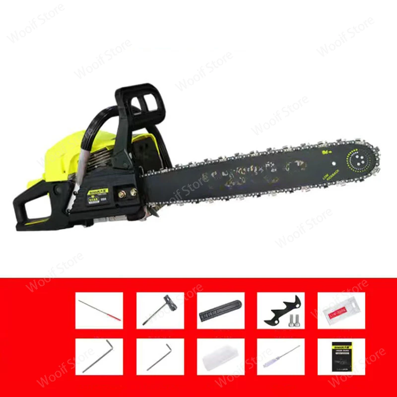 54.66CC chainsaw logging high-power portable chain 20 inches chain gasoline logging multi-function