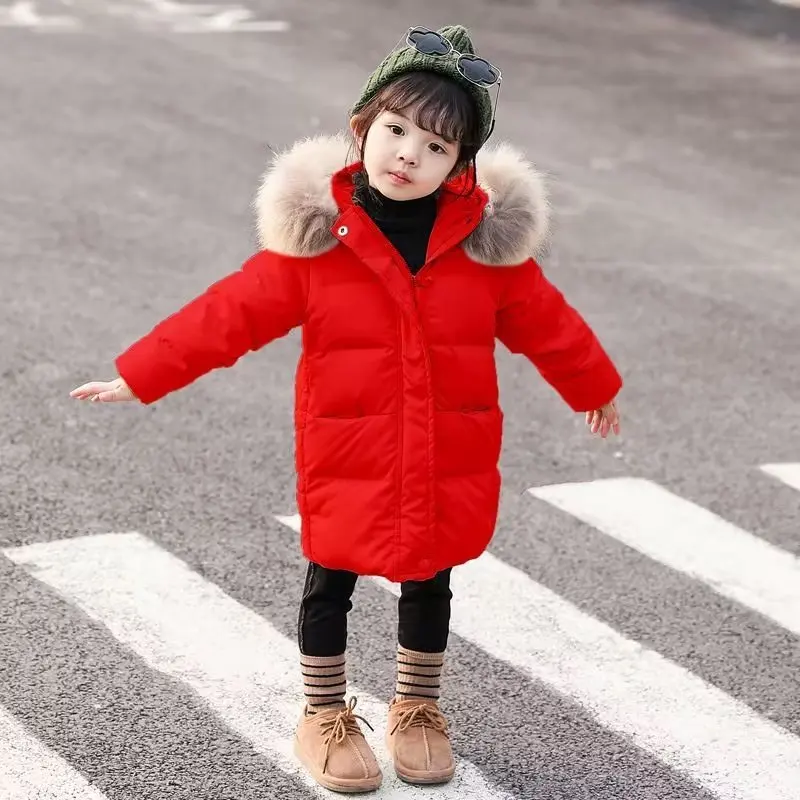 Down Jacket Waterproof Hooded for Girls Winter
