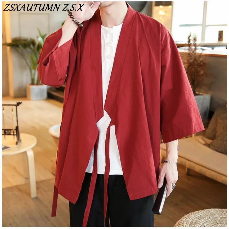 Men Chinese Style Shirt Traditional Chinese Style Hanfu Tops Men Shirt