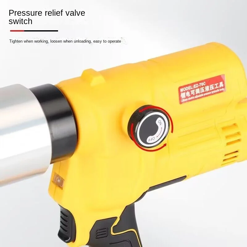 Rechargeable Hydraulic Pliers Portable Lithium Voltage Wire Aluminum Terminal Crimping Electrician Pliers Pressure Adjustable 3
