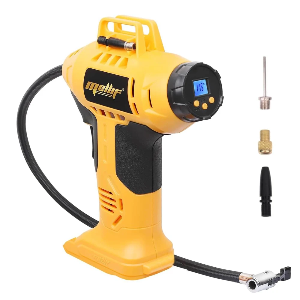 Compressore D'Aria Gonfiatore Per Pneumatici Per Dewalt Per Batteria Makita 18V Pompa Elettrica Cordless Con Manometro Digitale Per Auto, Bici