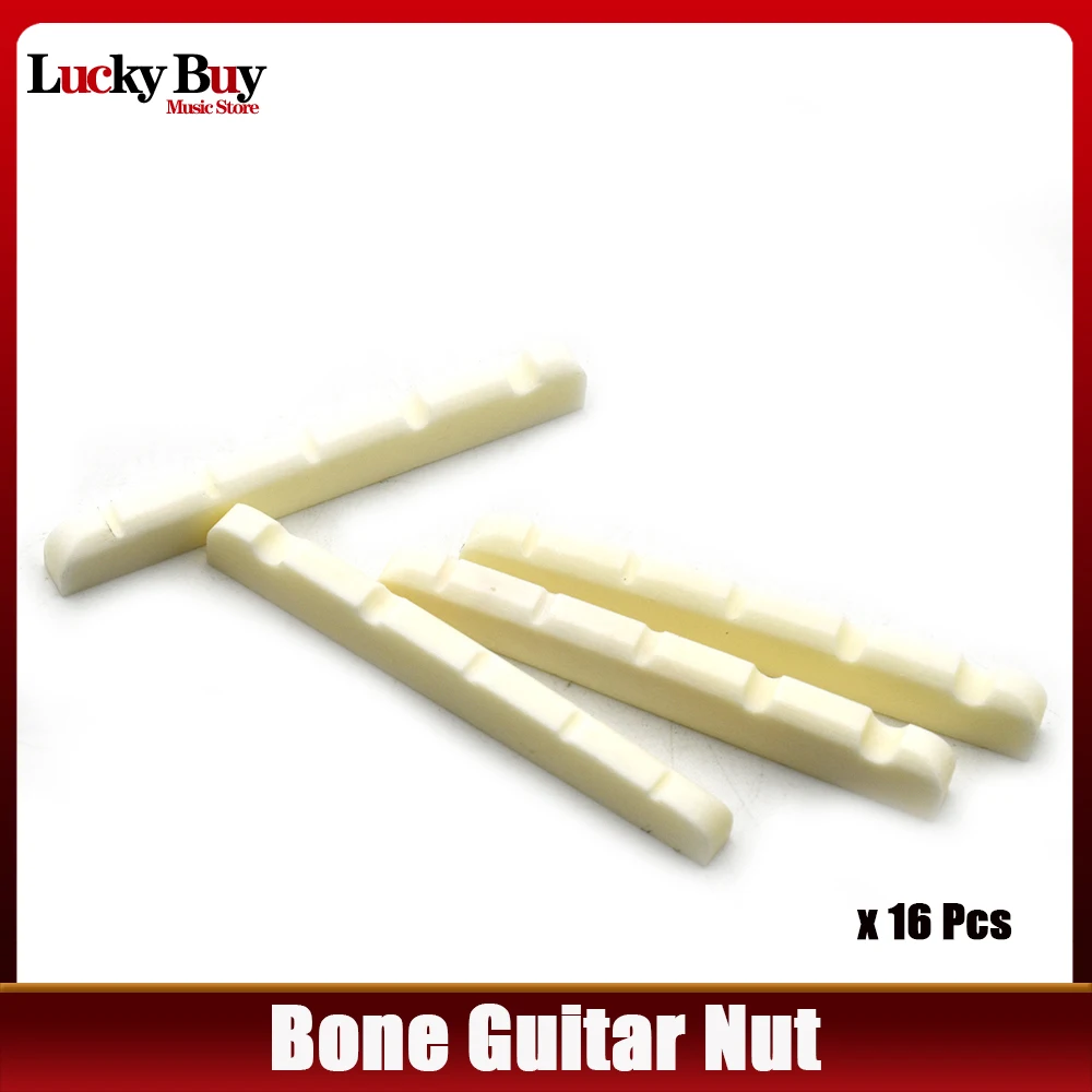

16pcs Slotted Real Bone 5 String Bass Nuts for Electric Bass 48*3.5*5.7mm