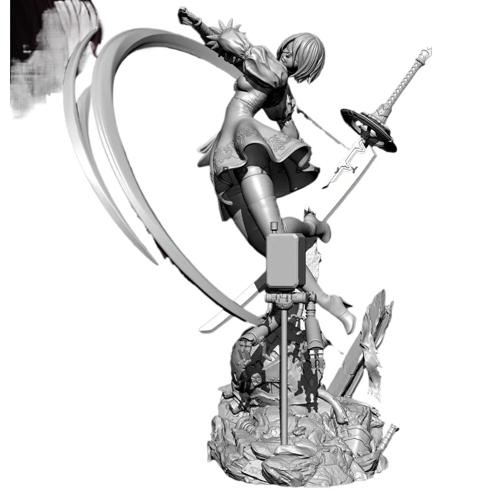 78mm 수지 모델 키트 그림 아름다움 무색 및 자체 조립 TD-3775