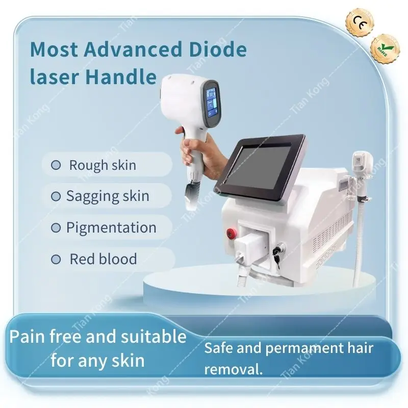808nm 755nm 1064nm Diod Laser Hair Removal Machine Ice Platinum 3-wavelength Laser Beauty Equipment For Salons