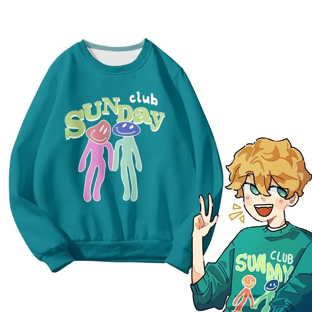 

New Listing 3D Tommynit Round Collar Sweatshirt O-neck Unisex Hip Hop Tops Autumn Boys Girls Print SUNDAY Casual Streetwear