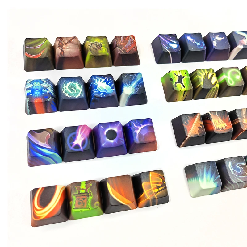 Pbt Lados Dye Subbed Key Caps Teclado Mecânico Cereja Oem Perfil Xda Keycap para Dota Set - Imagem 4