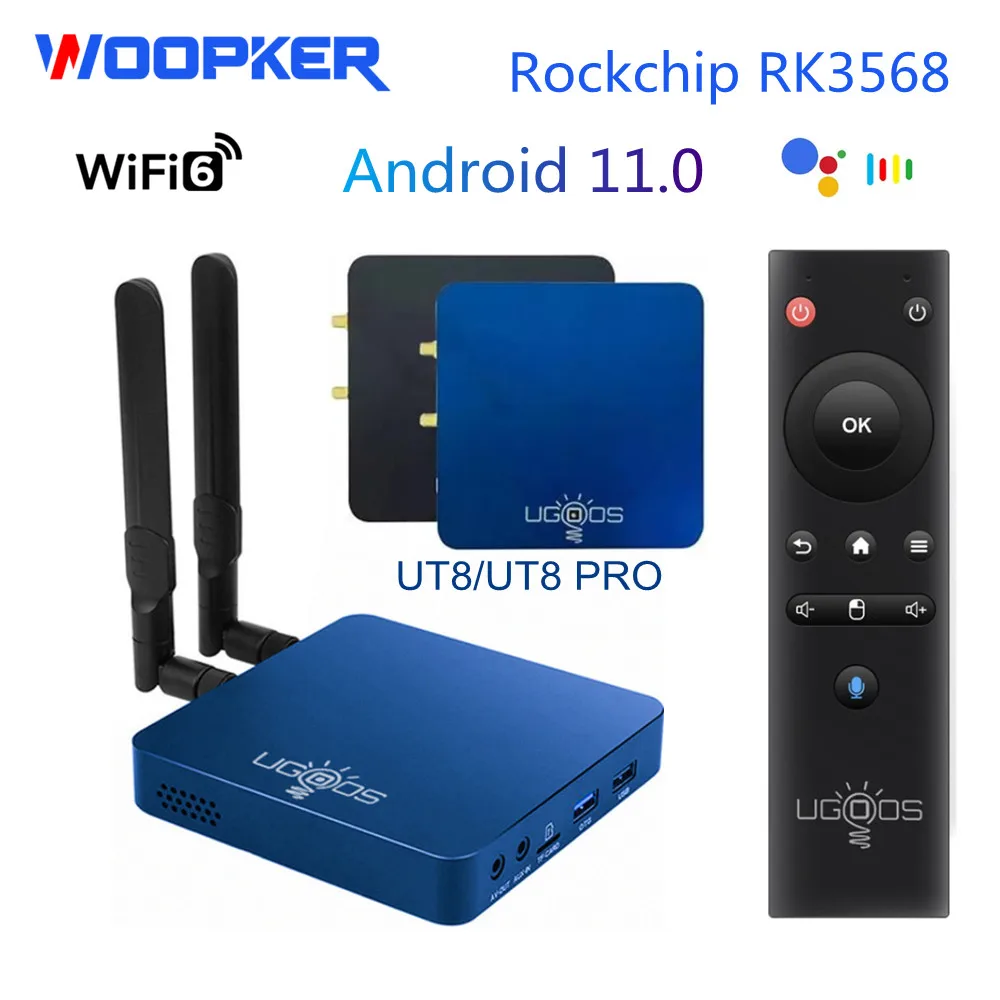 UGOOS UT8 PRO TV kutusu Android 11.0 RK3568 DDR4 8GB RAM 64GB ROM 4K ...