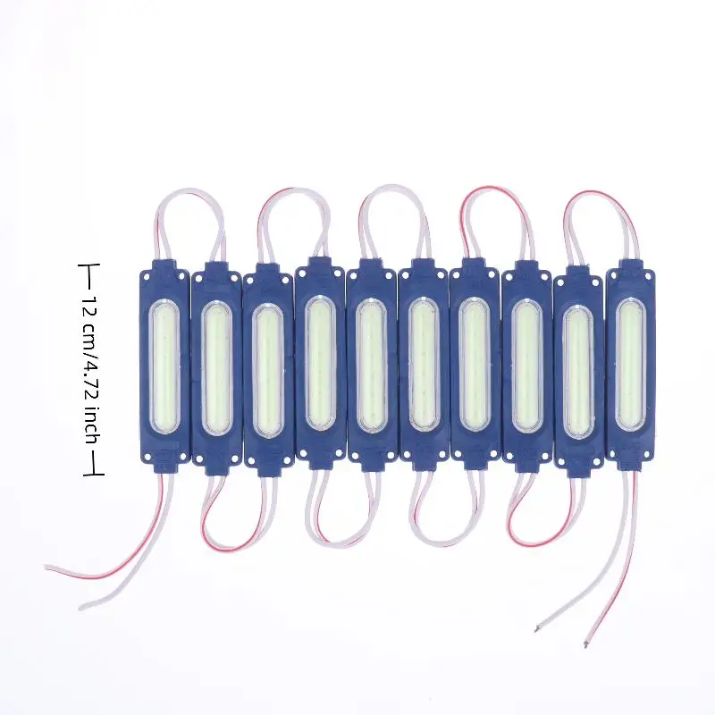 10개/세트 12V/24V 멀티컬러 LED 모듈 COB 조명 백라이트 샵 배너 방수 IP65 장 웜 화이트