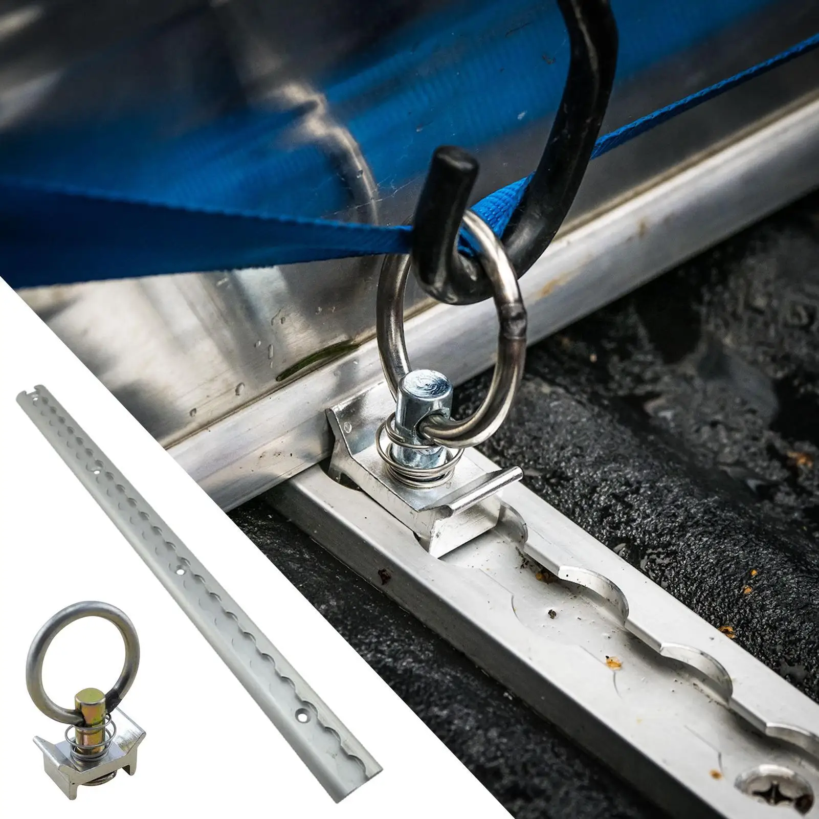Aluminum Tie-Down Track Rail for Secure Cargo Transport in Enclosed Trailers