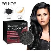 Dyeing Hair Shampoo Repair Gray White Hair Treatment Natural Hair Color Nourishing Cleansing Reduce Gray Hair Darkening Soap 55g 1