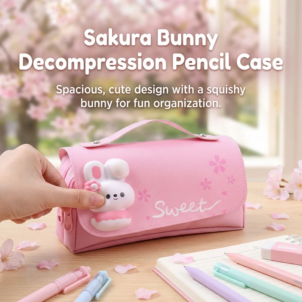 학생과 직장인을 위한 스트레스 해소 장난감이 포함된 연필 파우치 대용량 방수 정리 가방