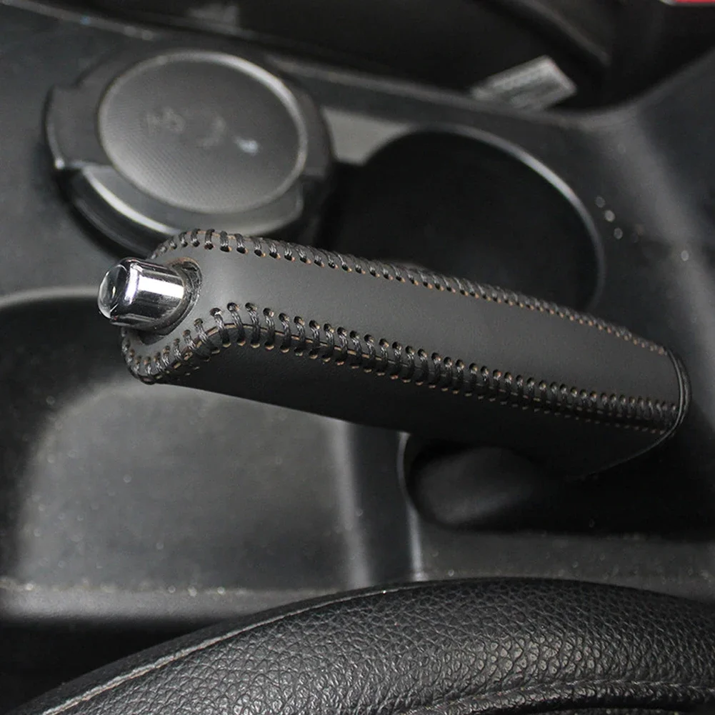 Car Gears Handbrake Cover PU Leather Shift Lever Cover Four season Anti-Skid Handbrake Protection