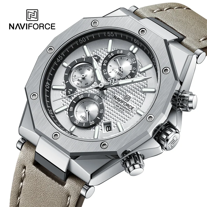 2023 NAVIFROCE Fashion Date Quartz Men Watches Top Brand Luxury Male Clock Chronograph Sport Mens Wrist Watch Relogio Masculino