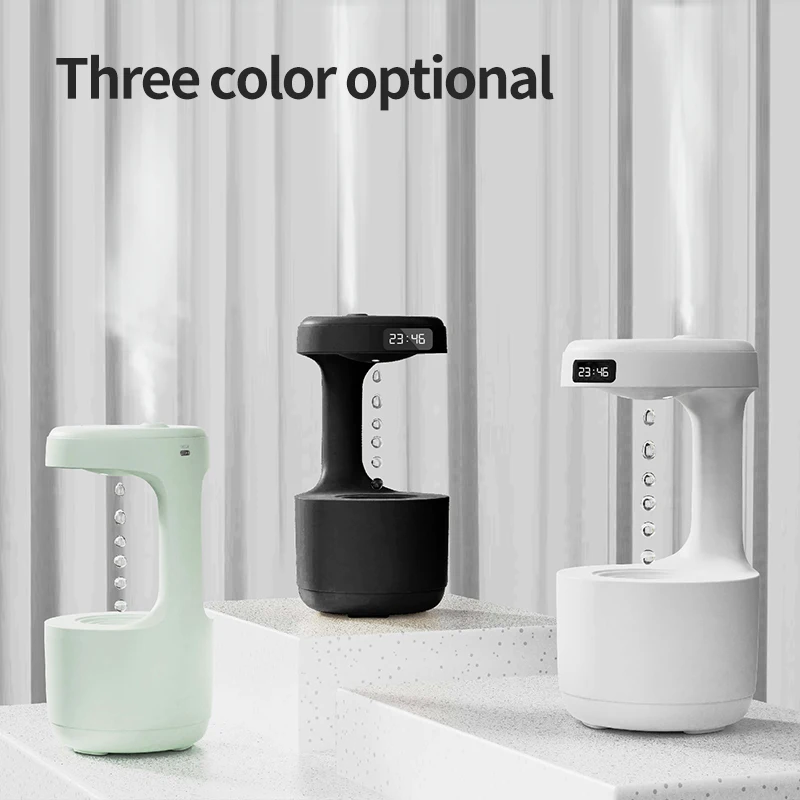 

Air Humidifier Anti-Gravity Funny Water Droplets Ultrasonic Cool Mist Maker Fogger Diffuser with LED Display Home Office