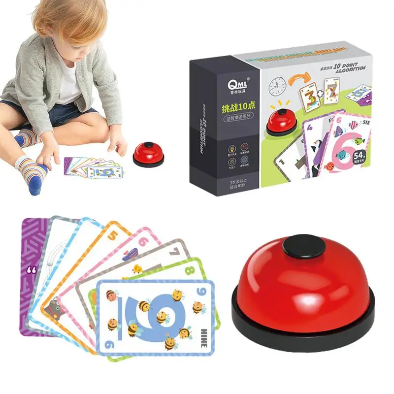 

Addition Flash Cards Addition Math Games Math Brain Games Learning & Toy Card Game Early Education Gift With Bell 54 Cards