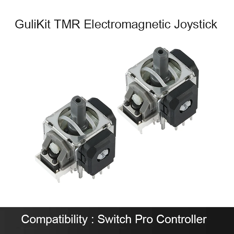TMR磁気スティック GuliKit TMR 電磁ジョイスティック スティックキャップ付き PS4