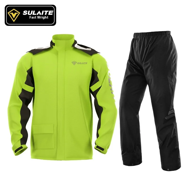 Motorcycle Outdoor Raincoat Suit Men's Full Body Split Reflective Strip Rainstorm Protection Articles for Riders