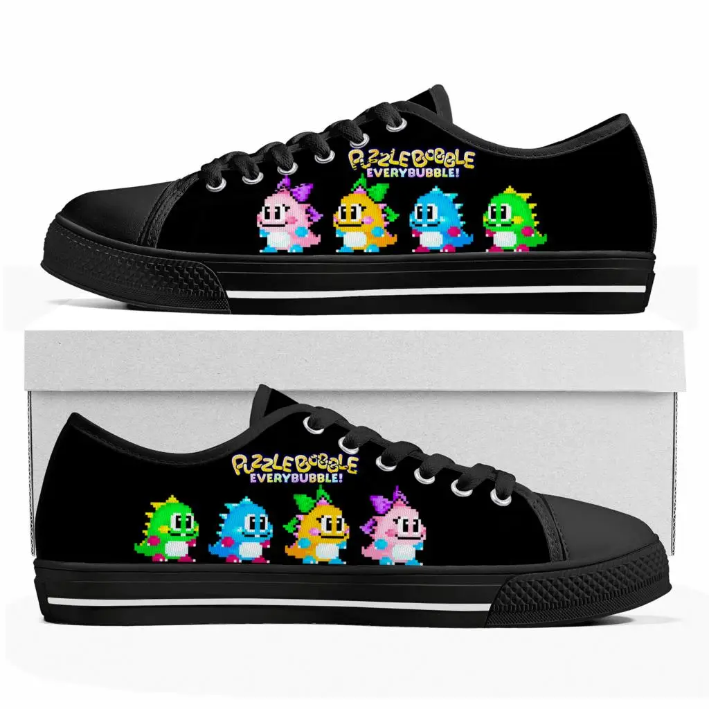 

Bubble Bobble Custom Low Top Sneakers Cartoon Game Womens Mens Teenager High Quality Shoes Casual Tailor Made Canvas Sneaker