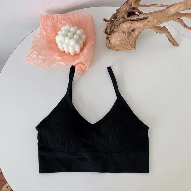 Description Picture 6 of itemWomen's Top Summer Crop Tops Seamless Fitness Underwear Female Tanks Sexy Lingerie Fashion Sports V Back Padded Camisole