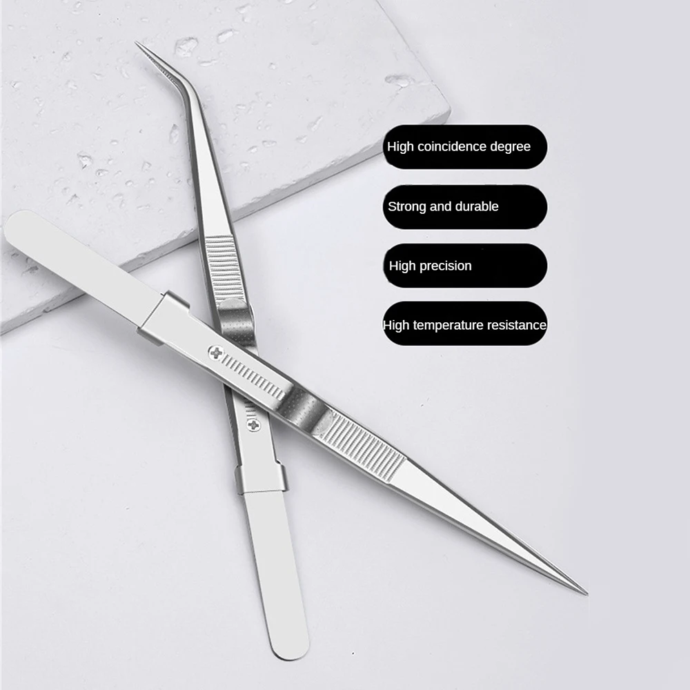 

Нескользящий пинцет для ногтей, зажим, пинцет, локоть с прямой головкой, нескользящий пинцет, инструменты для маникюра из нержавеющей стали