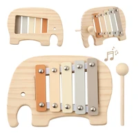 Montessori Wooden 5 Tones Multicolor Xylophone Wood Musical Instrument Toys For Baby Kids Puzzles Early Learning Games Baby Gift 1