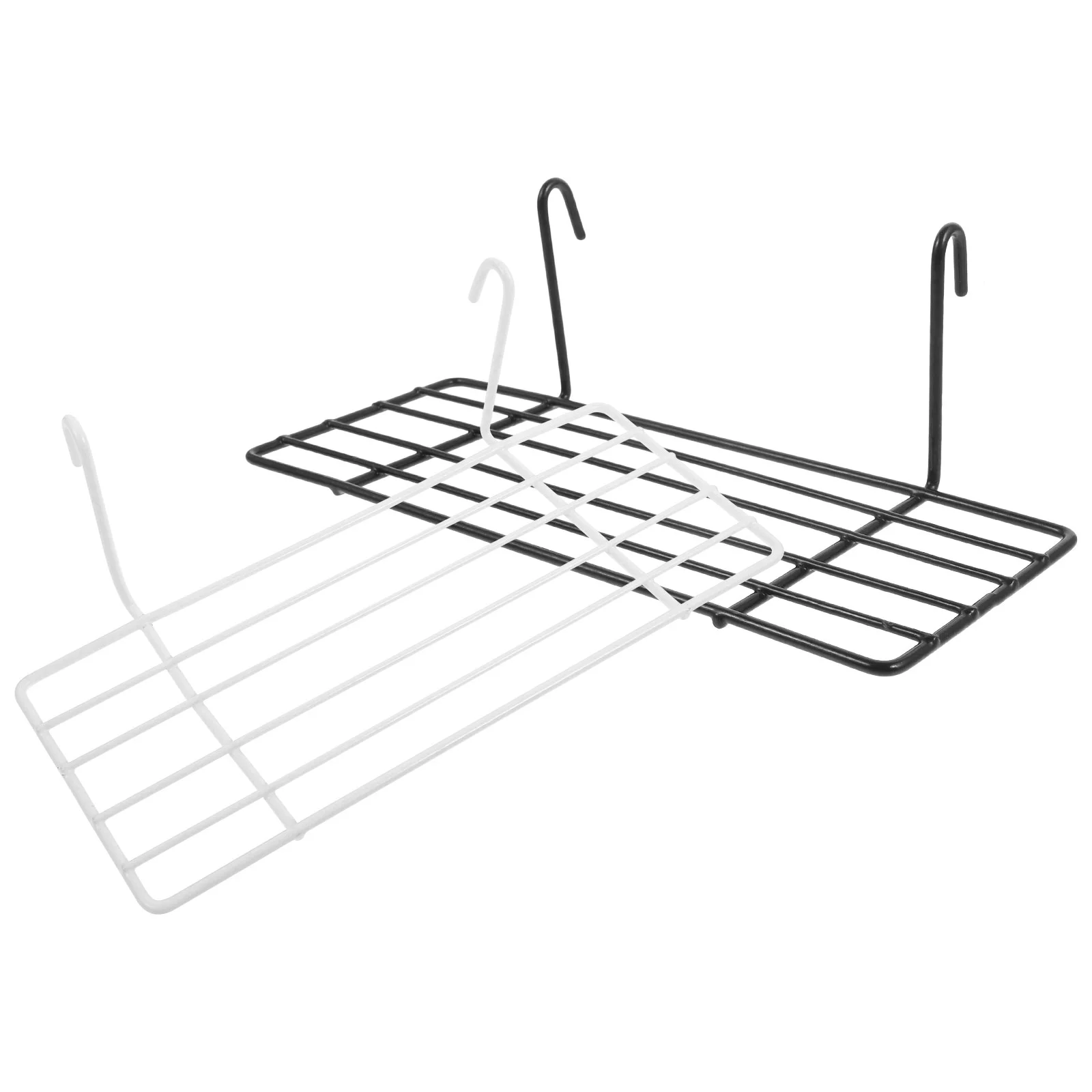 

2 Pcs Bird Cage Wall Platform Wear-resistant Parrot Toy Resting Stand Supply Drying Rack Accessory Iron Accessories