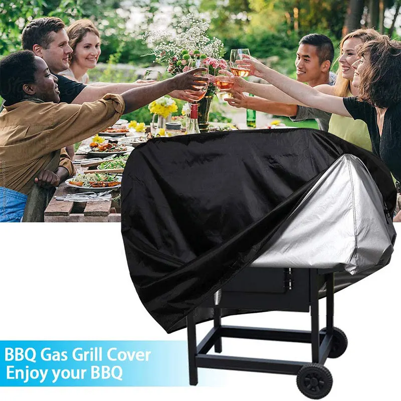 Funshot Kettle BBQ Grill Cover, Round Barbecue Cover, 73x71cm Waterproof 420D Oxford Fabric Round Gas Grill Covers With Drawstring Cord Outdoor Grill