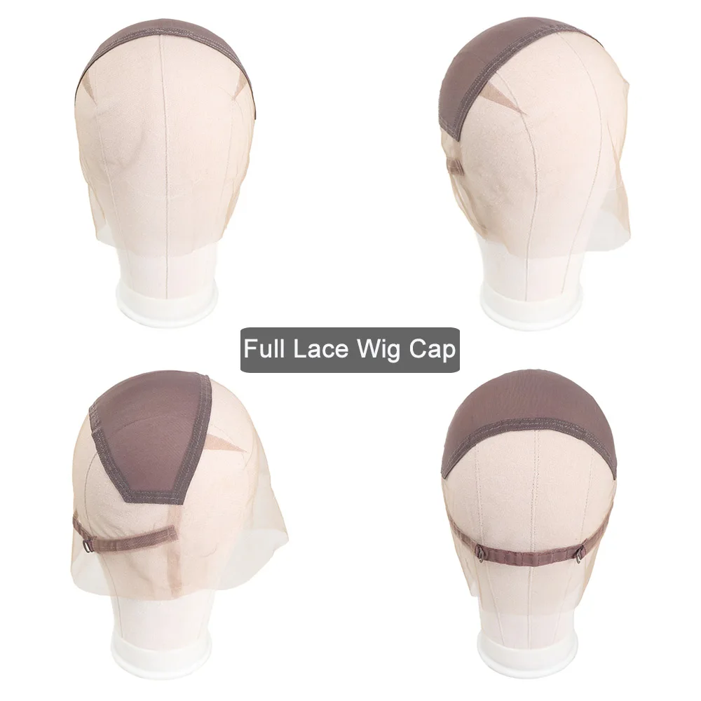 Lace Front Wig Cap for Making Wigs with Adjustable Strap Swiss Lace Net Cap Weaving Glueless 13x4 13x6 Full Accessories wig caps