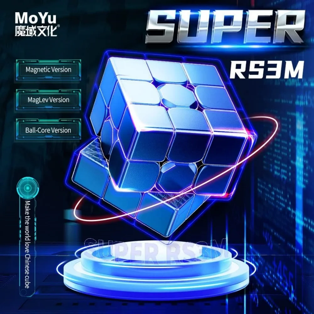 【Daily Deals】 NEW MoYu RS3M V5 3X3 Magnetic Speed Cube Stickerless Professional Fidget Toys RS3 M V5 Cubo Magico Puzzle.