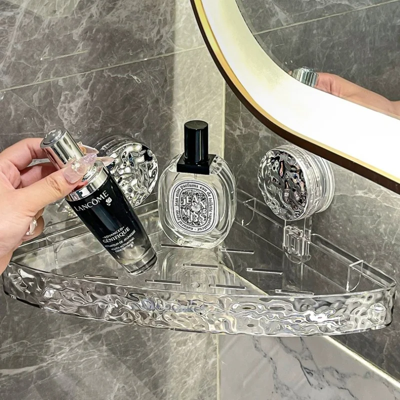 Bathroom Shelf Wall Mount Corner Shower Shelf Suction Cup Shampoo Storage Holder Shower Caddy No Drilling Bathroom Organizer 3