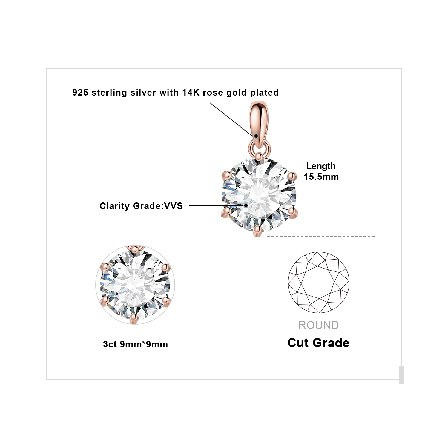 3ct Rose Color