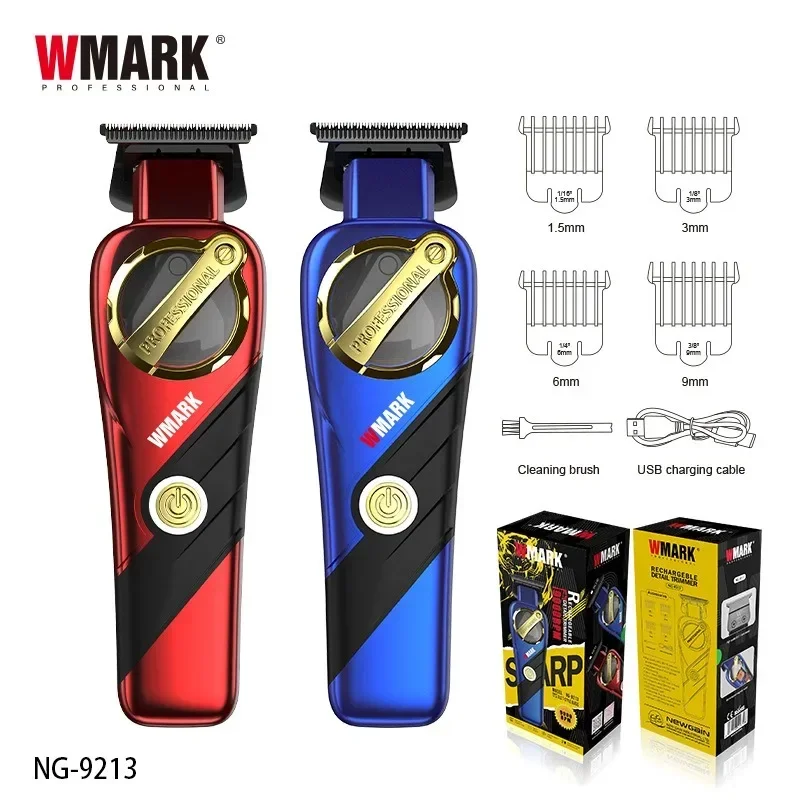 Hair clipper NG-9213 WMARK Magnetic Levitation Motor Engraving Shears Barbershop Men's Professional Hair Clipper DLC Blade 9000RPM High Speed