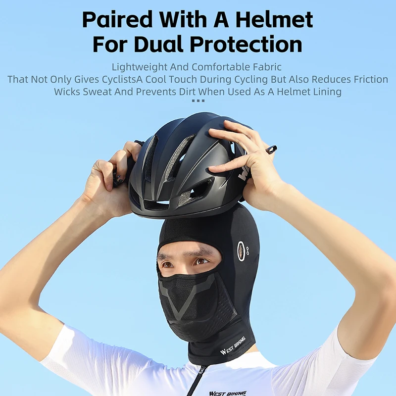 Cycling Full Face Mask Motorcycle MTB Road Bike Breathable Anti Collision Bandana Bicycle Headwear Cap Equipment