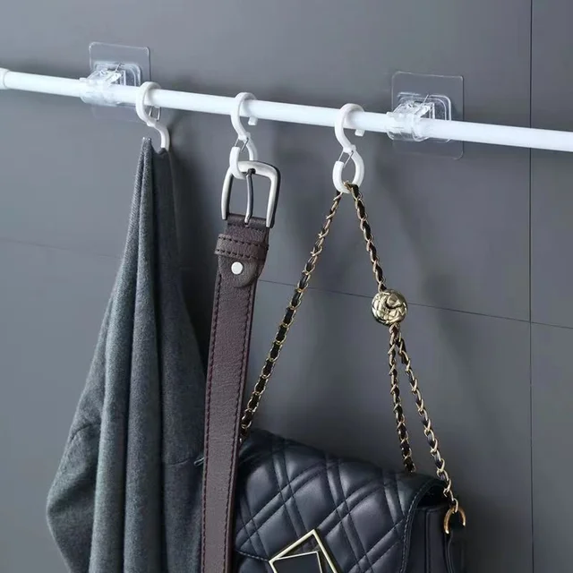 Függönyrúd Horog Anélkül, Hogy Ragasztó Típusú -Bilincs Tartó Ajtó Függöny Teleszkópos Rudat Falhorogok - Image 4