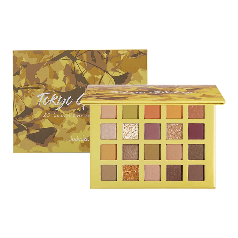 

GY Judydoll Ginkgo 20 Colors Eye Shadow Plate Makeup Palette Autumn And Winter Practical Retro Daily Maple Leaf Pearlescent