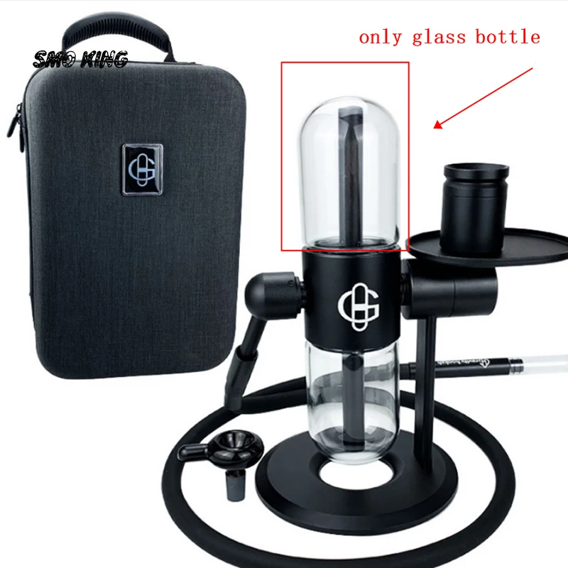 

SMO Glass Gravity Water Smoking Pipe Bottle 11cm High 360° Rotating Replaceable Borosilicate Universal Glass Cover Smoke Tools