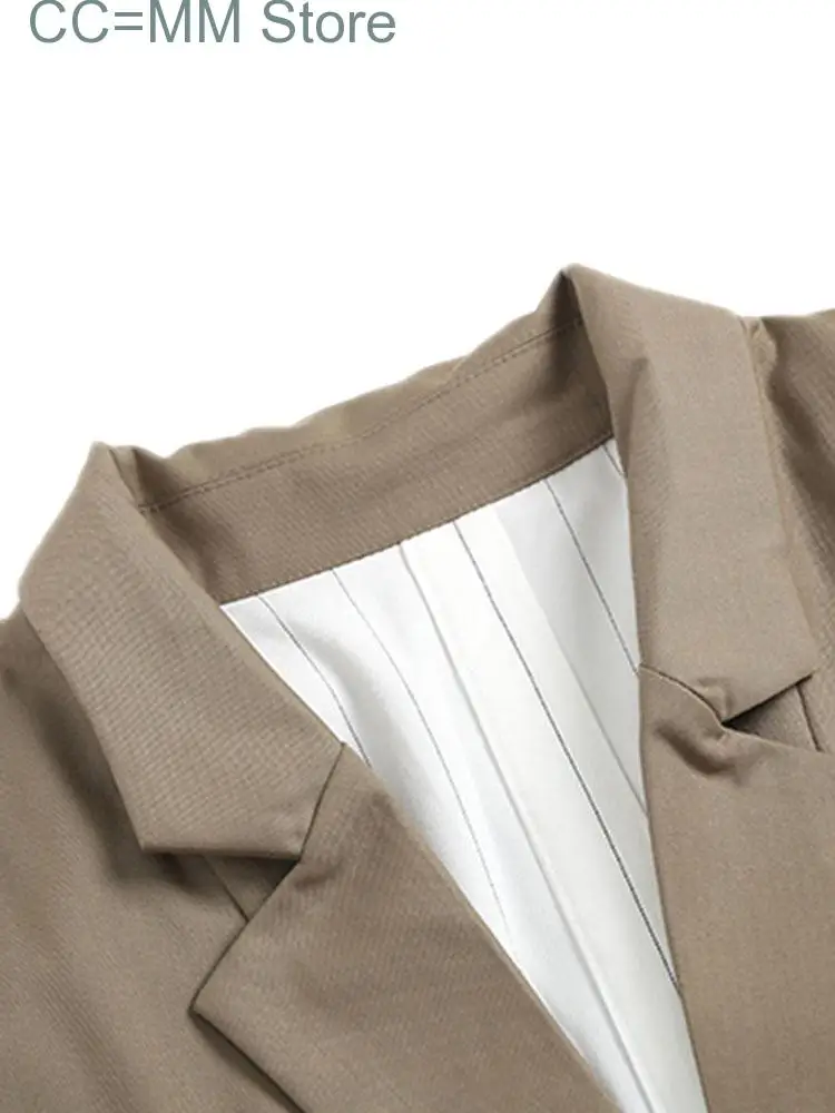 New Patchwork Blazer For Women Striped Notched Single Breasted Fashion Coat Female Casual Clothing Spring