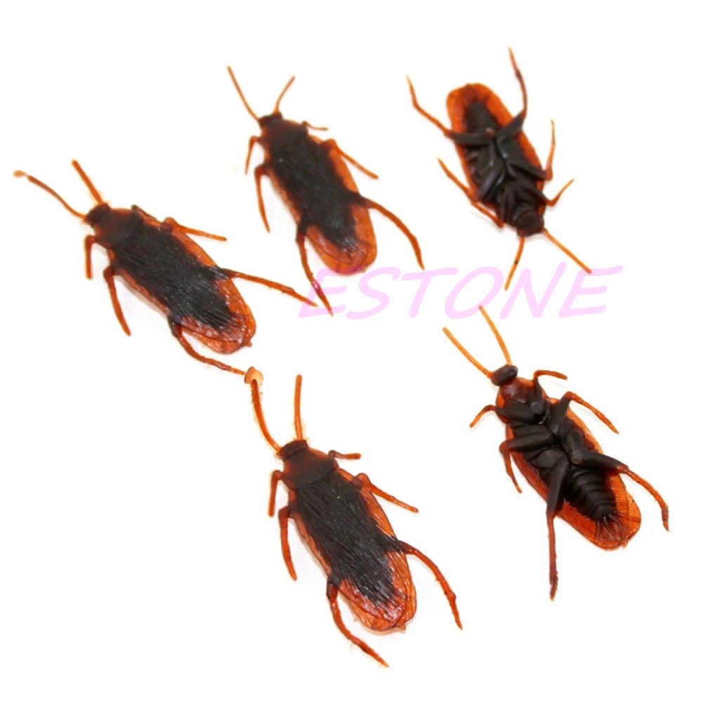 for POP FAKE COCKROACH PRANK FUN JOKE TRICK KIDS INSECT BEST GIFT PLASTIC TO Dropship 5 x joke cockroach bug funny prank novelty life like fake plastic toy trick new