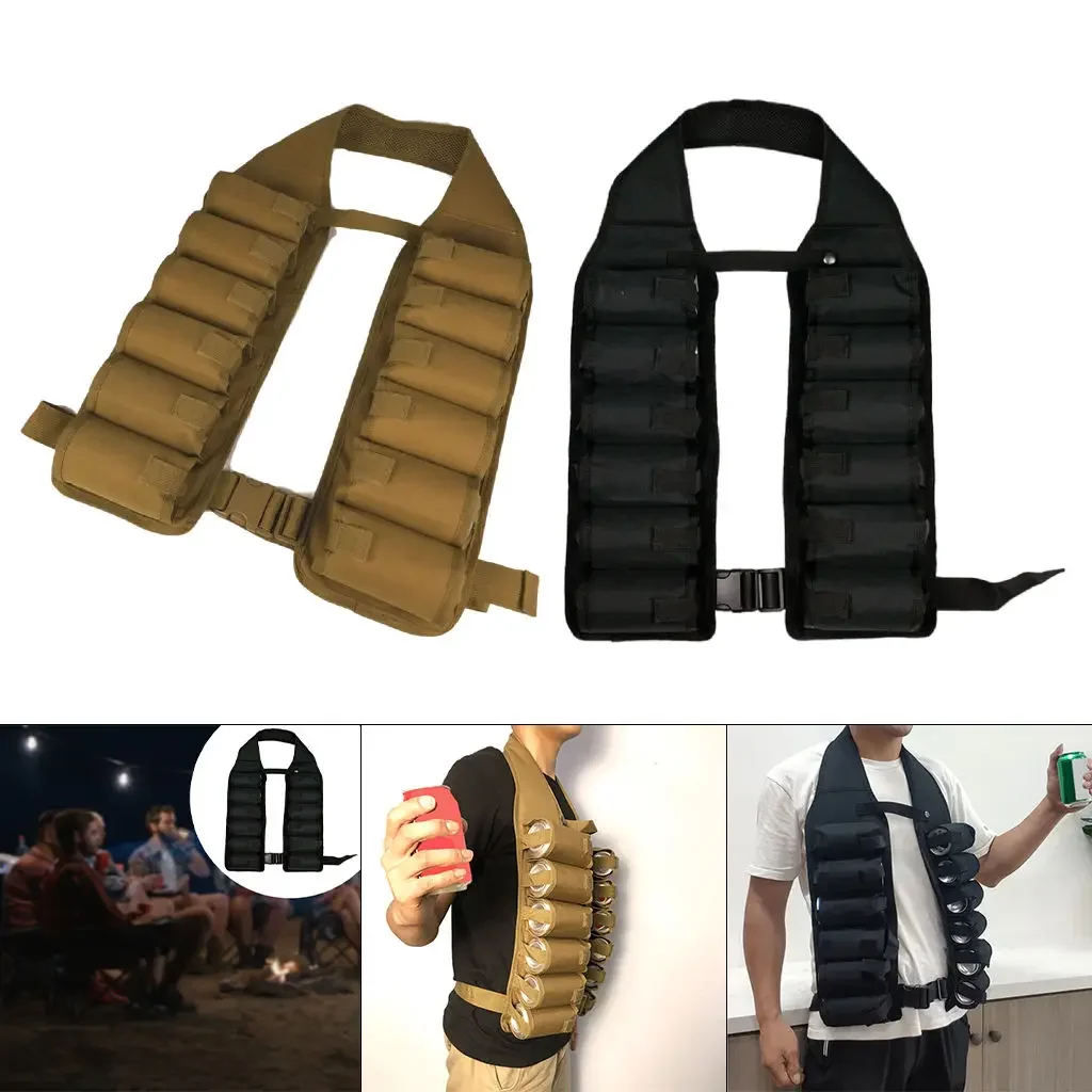 Drinking Vest 12-Pack with Inside Money Holder Beer Can Beer Holster for  Picnic Camping Travel Men Dropshipping - AliExpress