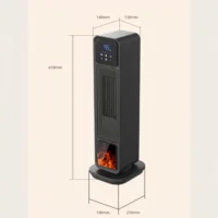 Керамический тепловентилятор с сенсорным экраном и дистанционным управлением. Подставка-нагреватель. Умный термостат. Горячий и холодный воздух. — изображение 6